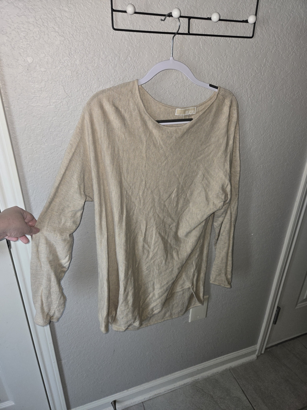 Michael kors beige scoopneck sweater